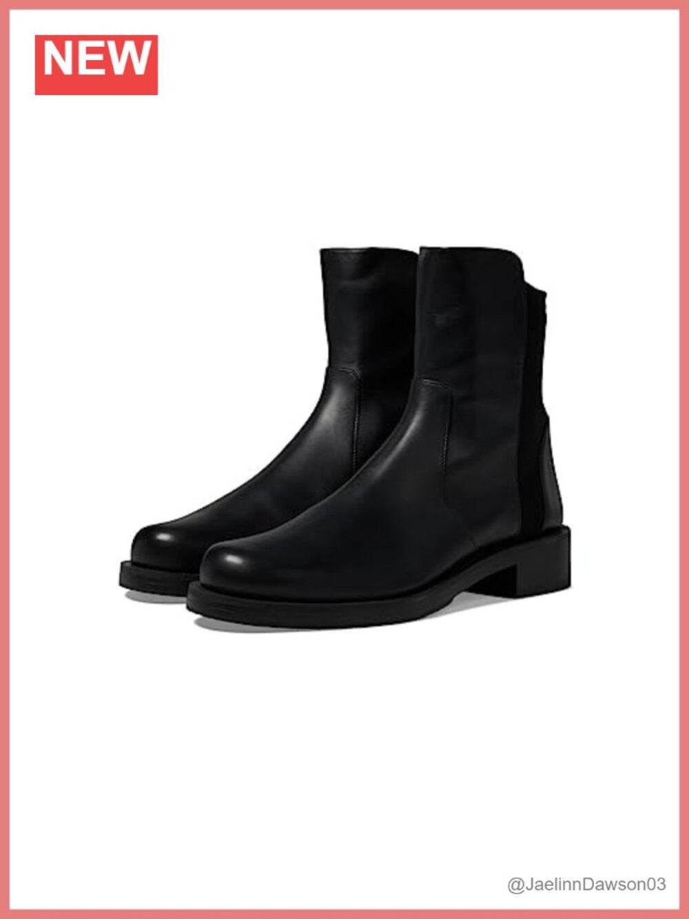 Leather Chelsea Ankle Booties Flat Closed Toe Fall Boots